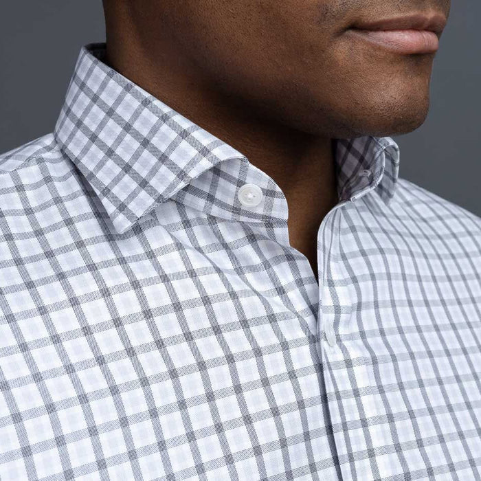 The Grey Huxley Tattersall Dress Shirt Dress Shirt- Ledbury