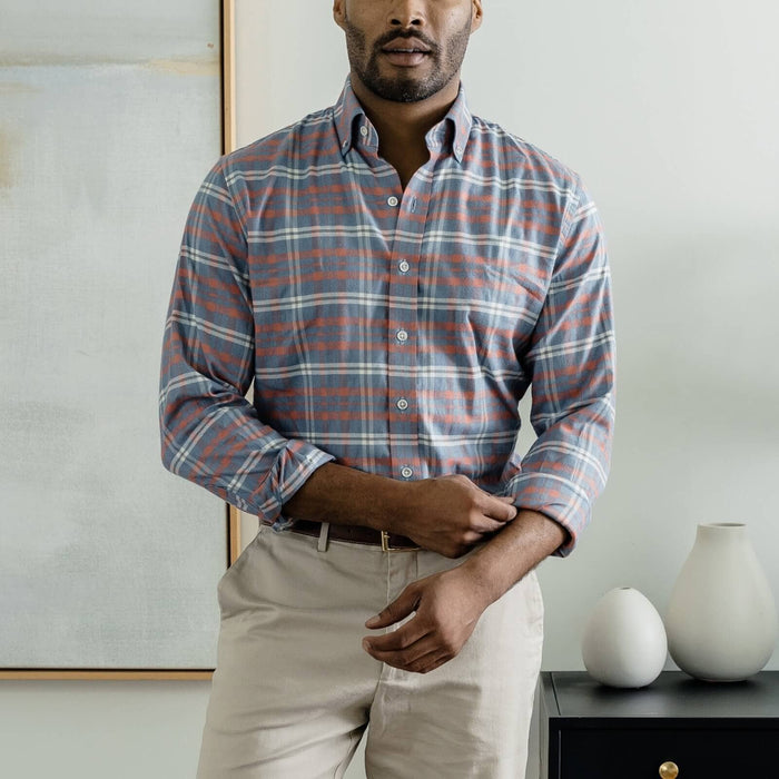 The Guava Hartford Stretch Plaid Casual Shirt Casual Shirt- Ledbury
