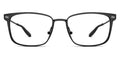 The Hadley rectangle eyeglasses in black metal by Pair Eyewear