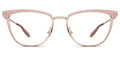 The Izzy cat eye eyeglasses in rose gold metal by Pair Eyewear