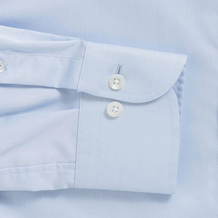 Light blue shirt sleeve and cuff - double button barrel cuff dress shirt