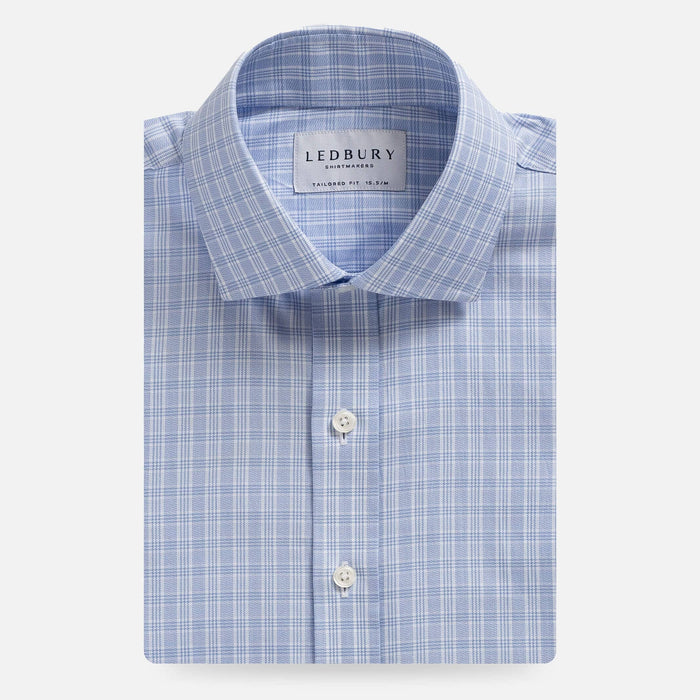 The Light Blue Wellsley Check Dress Shirt Dress Shirt- Ledbury