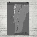 The Long Trail Map Art Prints