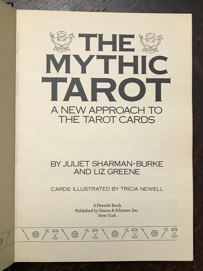 THE MYTHIC TAROT - Sharman-Burke, Greene, 1st 1986 DIVINATION MAGICK - Book Only