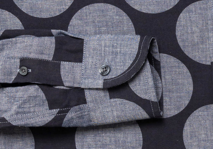 The Navy Foundry Print Casual Shirt Casual Shirt- Ledbury