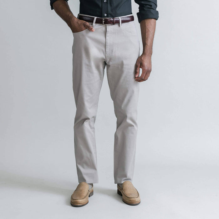 Ledbury Otter Franklin 5 Pocket Custom Pant — full front view, made to order in your choice of waist and inseam