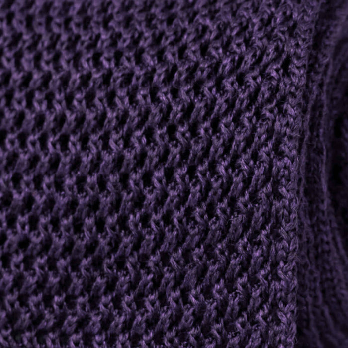 The Purple Harlow Knit Tie Tie- Ledbury