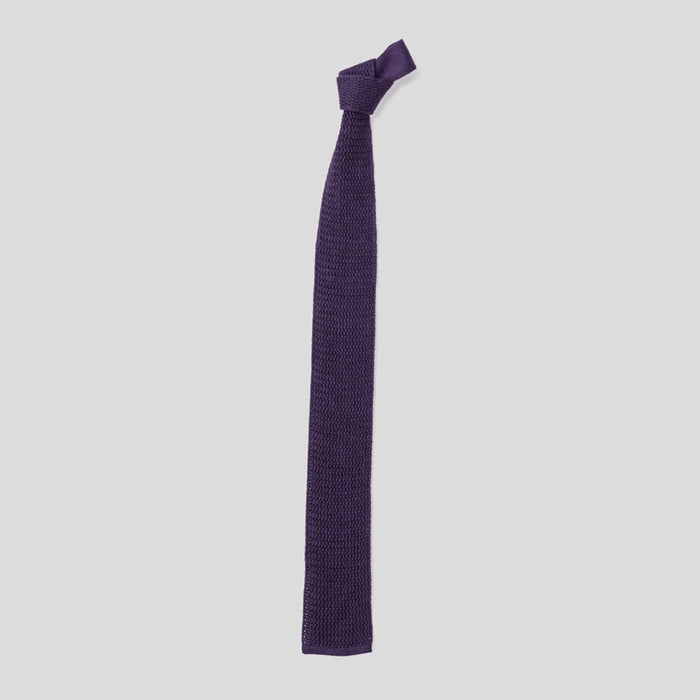 The Purple Harlow Knit Tie Tie- Ledbury