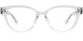 The Quinn cat eye eyeglasses in crystal clear acetate by Pair Eyewear