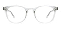 The Reese round eyeglasses in crystal clear acetate by Pair Eyewear