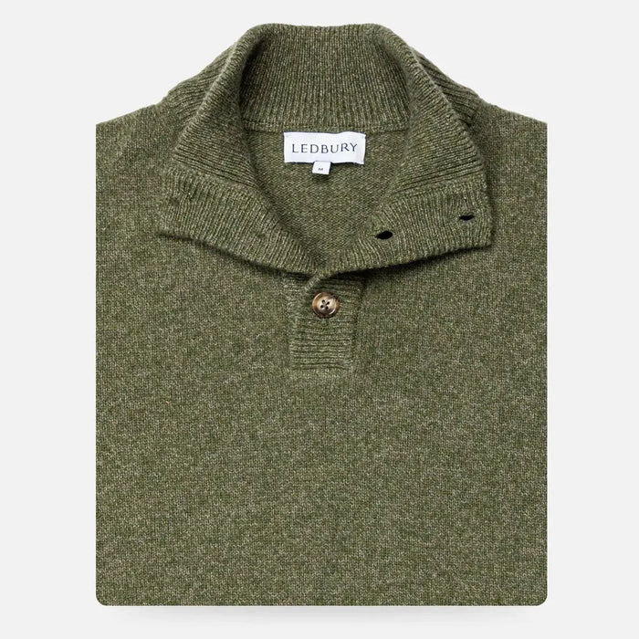age Brewer Mock Neck Sweater – front view on model | Ledbury