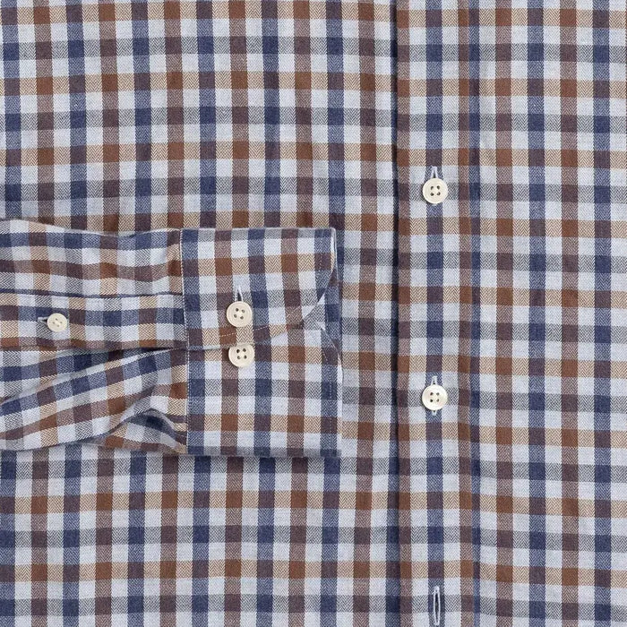 Kyger Check shirt double-button barrel cuff detail - reinforced construction