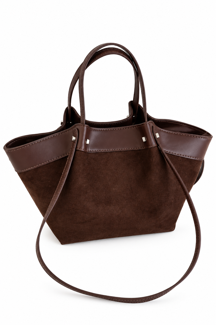 The Soho Coffee Suede Tote