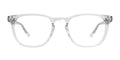 The Twain round eyeglasses in crystal clear acetate by Pair Eyewear