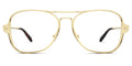 The Vic aviator eyeglasses in gold metal by Pair Eyewear