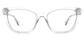 The Wanda cat eye eyeglasses in crystal clear acetate by Pair Eyewear
