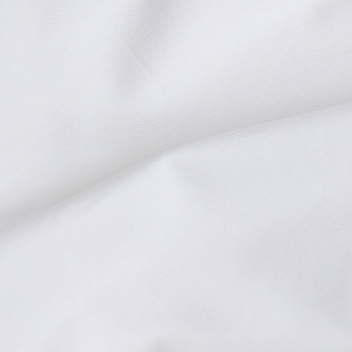 White fine twill fabric close-up - Ledbury King 80s 2-ply European-woven shirting