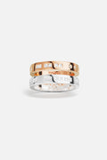 APM Rings duo in rose and rhodium finish, a shimmering Toi et Moi story.