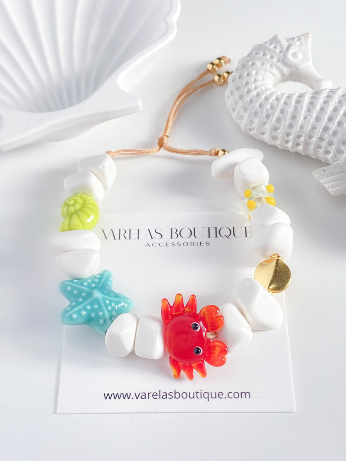 Tropical crab bracelet