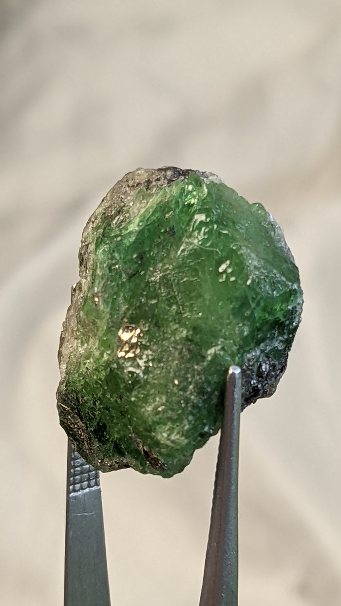 Tsavorite, Grossular Green Garnet from Merelani Hills, Lelatema Mountains, Manyara Region, Tanzania