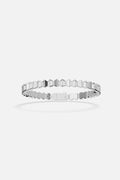 APM Bracelet in rhodium finish, sharp geometry with a modern, edgy allure.