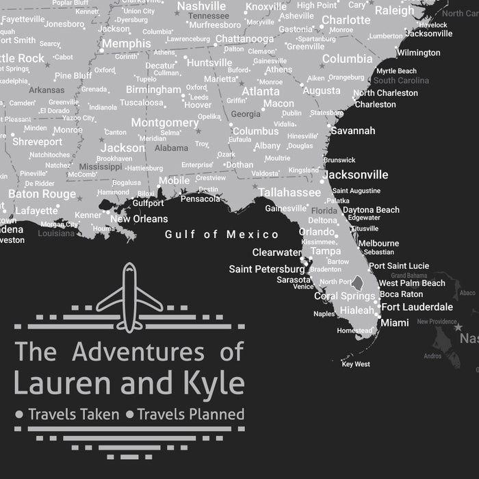 US Map With Pins