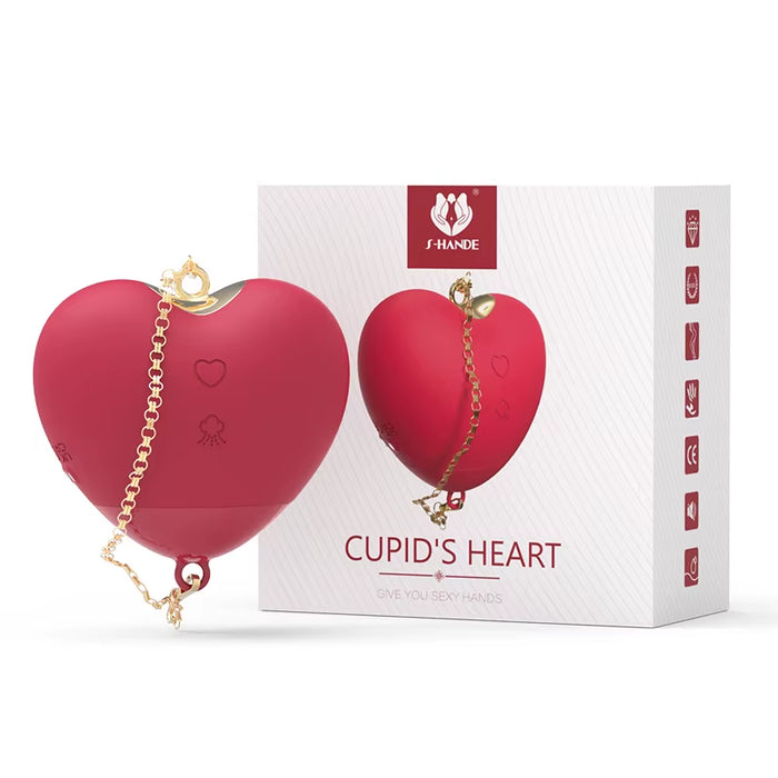 USB Powered Mini Strawberry Heart Vibrator for Women 10-Speed G-Spot Gadget Dildo Type Licking Sex Toy