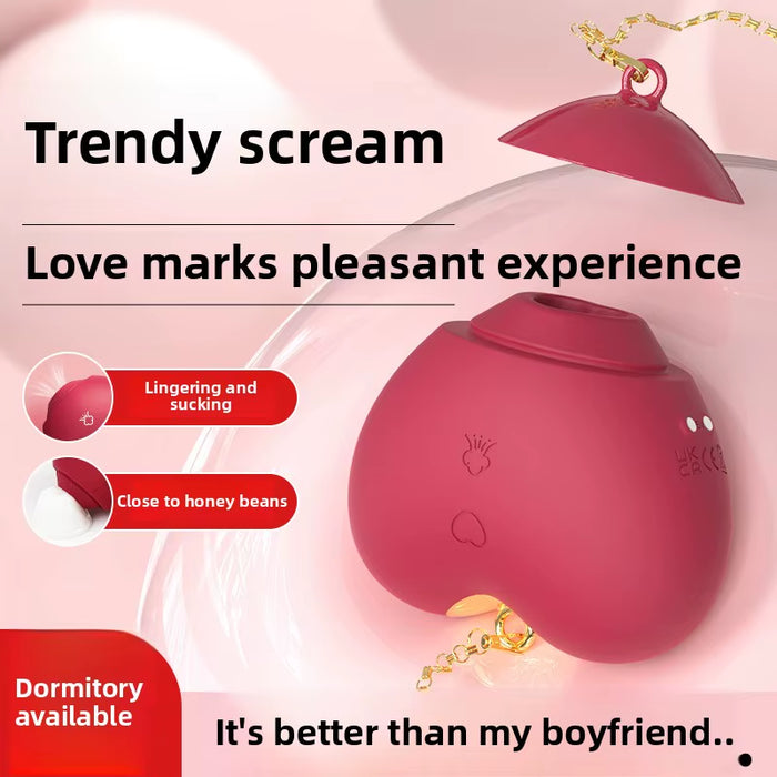 USB Powered Mini Strawberry Heart Vibrator for Women 10-Speed G-Spot Gadget Dildo Type Licking Sex Toy