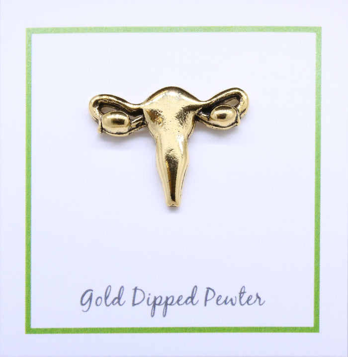 Uterus Gold Lapel Pin | lapelpinplanet
