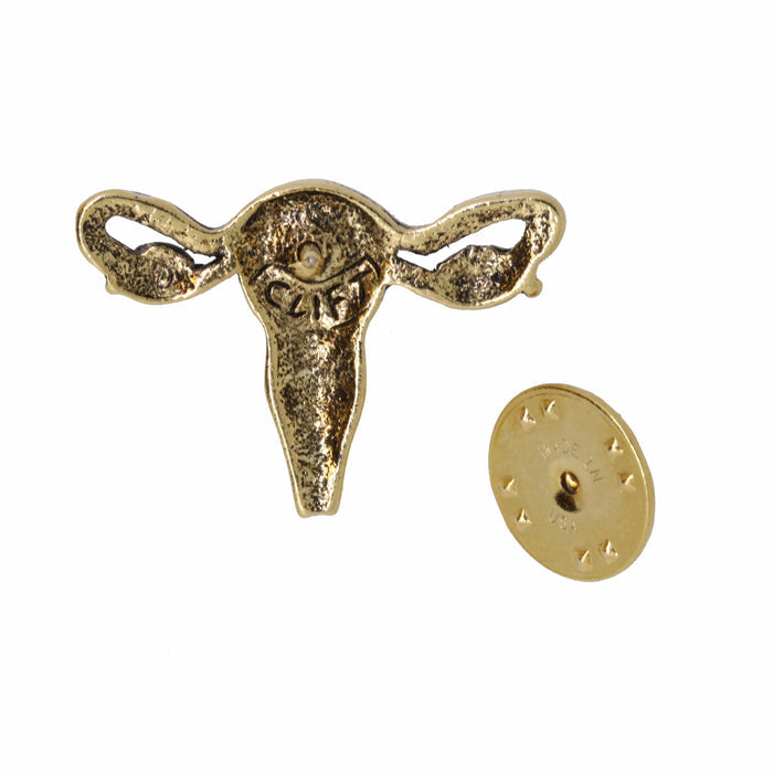 Uterus Gold Lapel Pin | lapelpinplanet