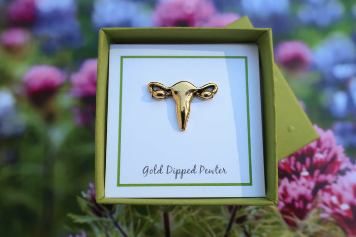 Uterus Gold Lapel Pin | lapelpinplanet