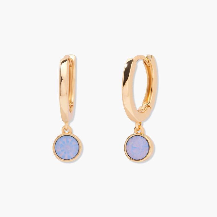 Victoria Opal Drop Hoops
