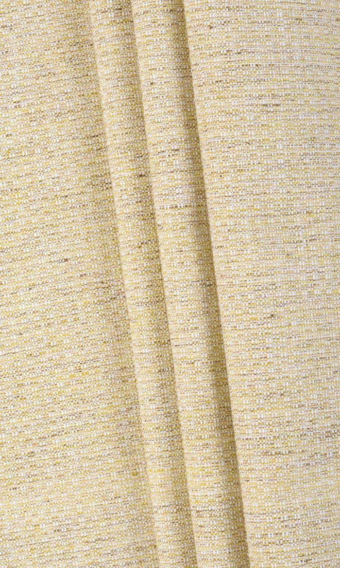 Textured Poly-Cotton Home Textile Fabric Material By the Metre (Yellow)