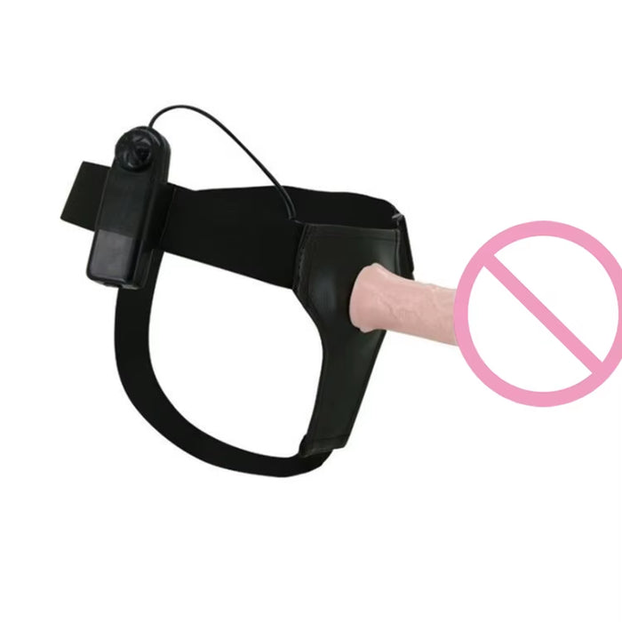Wearable Hollow Penis with Belt Dildo Remote Control Vibration Strap on Dildo for Man