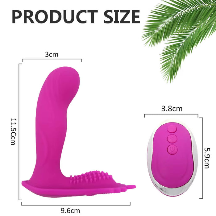 Wiggling Strap on Dildo Butterfly Panty G Spot Virginia Wearable Vibrator