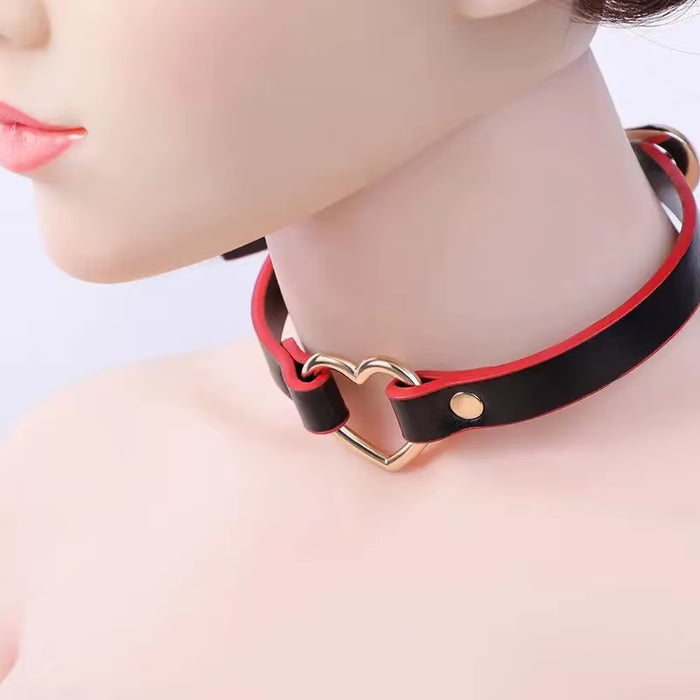 Women SM Adjustment Traction Collar Hot Selling Golden Ring Fun Collar Adult Bondage Gear Cock Ring