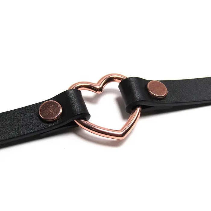 Women SM Adjustment Traction Collar Hot Selling Golden Ring Fun Collar Adult Bondage Gear Cock Ring