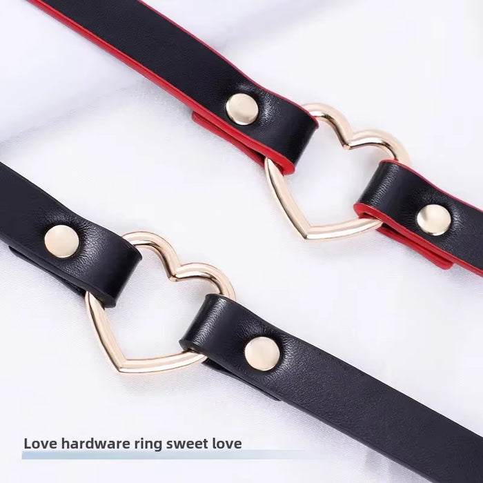 Women SM Adjustment Traction Collar Hot Selling Golden Ring Fun Collar Adult Bondage Gear Cock Ring