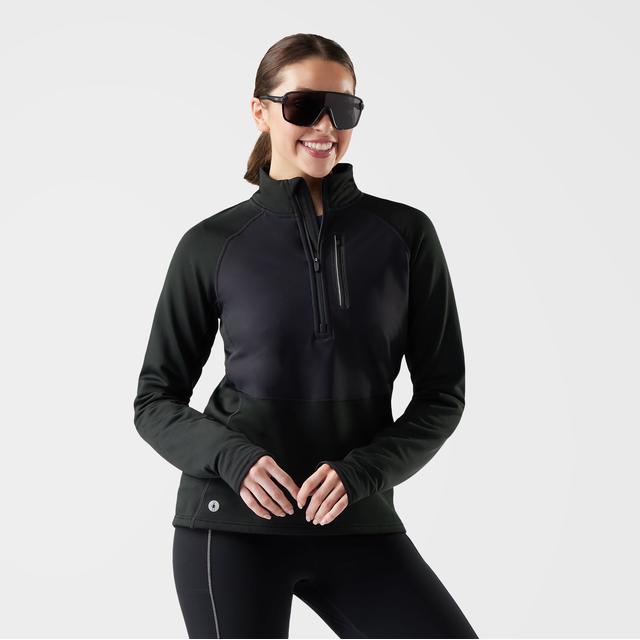 Smartwool Women's Active Fleece Wind 1/2 Zip - Black