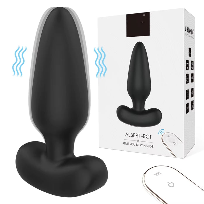 Women'S Soft Silicone Electro Anal Plug Vibrator & Male Prostate Massager Remote Control Sex Toy